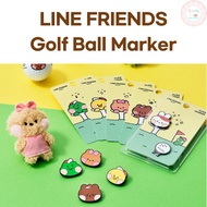 Line Friends Golf Ball Marker Minini Series Bnini Selini Conini Chonini Lenini Brown Sally Cony Choco Leonard Golf Accessories