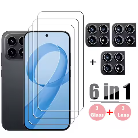 6in1 Full Gule Glass For Poco F8 Pro Tempered Glass Poco F8 Pro Screen Protector Protective Phone Ca