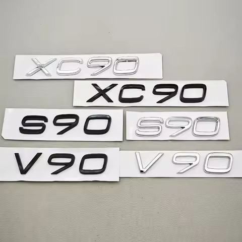 3D ABS Chrome Black Car Rear Trunk Letters Logo XC90 S90 V90 Sticker Badge Emblem Decals For VOLVO X