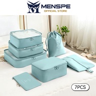 MENSPE กระเป๋าจัดระเบียบกระเป๋าเดินทางสำหรับเดินทาง MENSPE 7ชุดกระเป๋ากันน้ำสำหรับเสื้อผ้ารองเท้าอุป