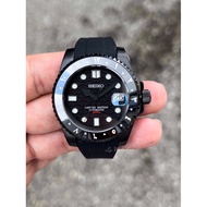 Seiko Mods Samurai submariner Seikolex black silicon band rubber band seiko modify seiko custom cust