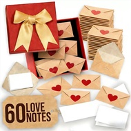 Mini Envelope Heart Stickers Valentines Day Card Diy Love Notes Box For Girlfriend Boyfriend B0c3