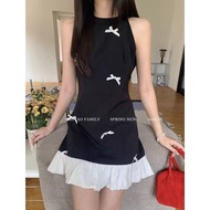 SPRING Dress Mini Coquette Snowrib Sleeveless Dress Woman Sleeveless Dress