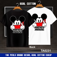100% Premium Cotton Baju T Shirt Lelaki Oversize Plus Size Style Viral TA0231-Bad Mickey