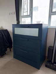 IKEA BRIMNES 深藍色三層櫃桶櫃