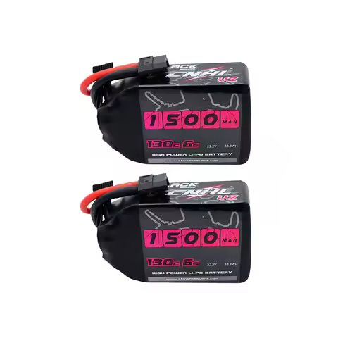 CNHL 6S 22.2V Lipo Battery 1500mah 130C with XT60 Plug For RC FPV Airplane Drone 2PCS