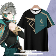 one Kemeja-t lengan pendek impak Genshin-Unisex, kemeja-t anime Baju untuk kanak-kanak dan orang dew