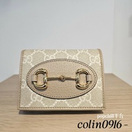 [實品超好看的顏色!] Gucci 燕麥色1955Mini短夾