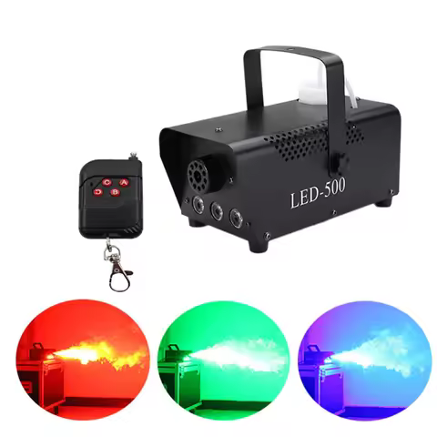 fast shipping disco colorful smoke machine mini LED remote fogger ejector dj Christmas party stage l