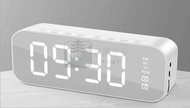 包送貨 -鬧鐘藍牙音響喇叭 顔色 白色  [平行進口] 白色
