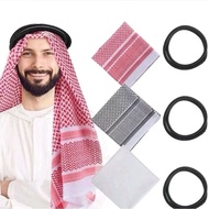 EGAL ARABIAN HEADBAN DAN SERBAN HITAM PUTIH MERAH.