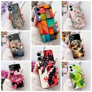 Clear Casing For Vivo Y04 V2430 Cover Vivo Y37c Case Luxury Butterfly Love Fashion Flowers Cool Hand