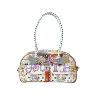 Y2k Light Asian Style Printed Wings Boston Bag