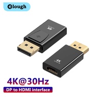 Elough DP to HDMI Adapter 4K 1080P Display Port Male to HDMI-compatible Female Converter for PC TV Laptop