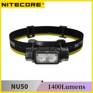 NITECORE NU50 1400Lumens Rechargeable Headlamp Powerful&Lightweitght Headlight built-in 21700 Batter