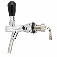 Adjustable Flows Control Chrome Draft Beer Faucets Tap G5/8 Shank Home Brew Beer Keg Tap (Silver)