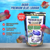 Akari Premium Blue Louhan Pro Spirulina Pellets Fish Food 1mm 2mm  High-Protein Feed for Channa Louh