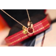 Cartier New Style [Daigou Level] LOVE Series Necklace Female Perfect Two-Color Simple Fashionable Fa