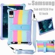 for Samsung Tab NOTE20 NOTE 20 Pro 12 inch Android Tablet PC Soft Shockproof Solid Color Back Stand Cover Protective Shell