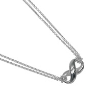 Tiffany & Co.) Infinity雙鏈項鍊，925 純銀，約 7.84 克，女士款 [二手]