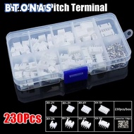 BTONAS 230Pcs Pin Connector, 2p 3p 4p 5pin Housing Kit 2.54mm Pitch Terminal, XH2.54 4 Value Male An
