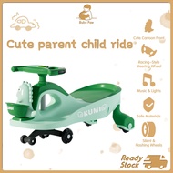 Children Twist Car 100KG MAX LOAD Yoyo Plasma Swing Car Music Toddler Twist Car LED Wheel Baby Swing