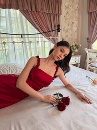 Rene_club - Rosalie satin dress เดรสยาวซาติน เดรสงานแต่ง