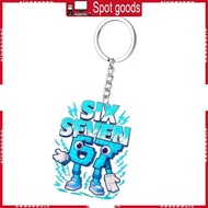 XI 67 Number Letter Designs Fashion Acrylic Keychain Suitable for Keys Bags