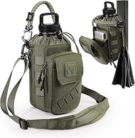 1TG Tactical Magnetic Gym Bag for Bottle 1-2L Men & Women - Water Bottle Holder with Mobile Phone Po