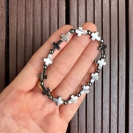 Hematite stone bracelet - Cross (8x10x4mm) Exorcism