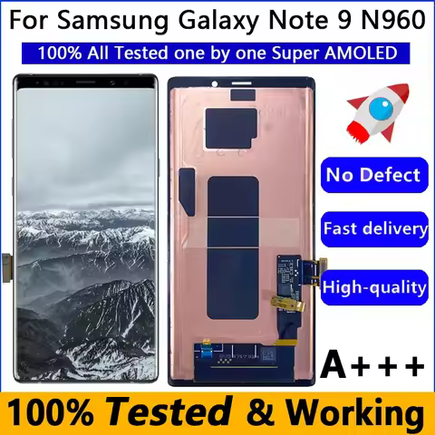 Super AMOLED LCD touch screen digitizer,Working, for Samsung Galaxy Note 9 LCD n9600, n960d, n960f, 