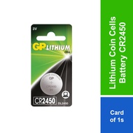GP Lithium Coin Cells Battery CR2450 (Card of 1s)