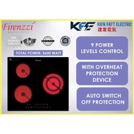 Firenzzi Build-In Or Freestanding 3 Cooking Zones 5600 Watt Power Ceramic Hob FRR3299