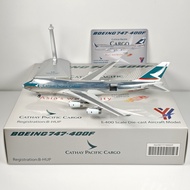 YY Wings 1: 400 Cathay Pacific Airlines B747-400F B-HUP Open Cabin Version Alloy Airplane Model