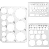 3pcs Circle Stencils for Drawing, 3 Sizes Round Circle Templates for Crafts Transparent Circle Drawi