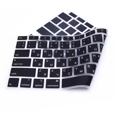 Russian For Macbook Air 13 2020 M1 Chip A2337 Russian EU US Keyboard Cover Soft Silicon For Macbook 