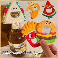 ROWANSG Coke Bottle Opener, Banana Shape Stainless Steel Fridge Magnet Bottle Opener, Creative Burge