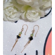 Earring 10k gold filled wire authentic Swarovski crystal