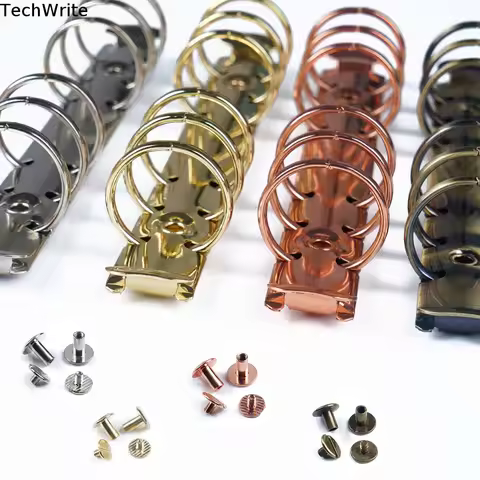A5 A6 A7 Diary Notebook Metal File Folder Refillable Binding Hoops Spiral Rings Binder Clip Loose-le