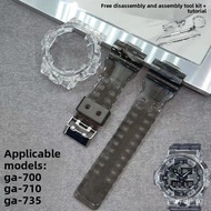 16mm For GA-700/GA-710/GA-735 Strap Ice Tough Transparent Band Resin Waterproof Case & Watch Accesso