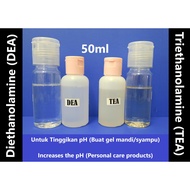 [50ml][TEA][Triethanolamine][DEA][Diethanolamine] to adjust pH for personal care product/untuk naik 