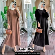 Dress wanita GABY MIDI bahan kaos knit premium