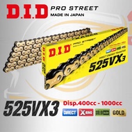 Genuine DID 525VX3 Xring Gold Seal Chain 120 eyes.