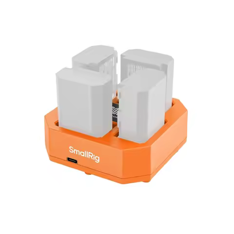 SmallRig NP-FZ100 4-Channel Camera Battery Charger with LED Display 60W USB-C Fast Charging for NP-F