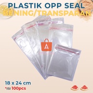 18 x 24 Transparent Clear OPP Plastic with Adhesive (100 pcs)