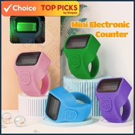 Bevavar LED Mini Ring Digital Tasbih Handheld Electronic Finger Clicker Counter Digital