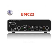 ⋛BEHRINGER UMC22 Microphone Amplifier Sound Card Audio Interface Recording Sound Card qe