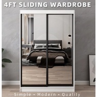 HOWOREASY 4x6Ft Sliding Anti Jump Wardrobe Storage Cabinet