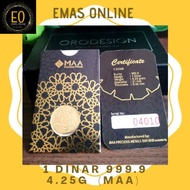 1 Dinar 4.25g EMAS 999.9 MAA READY STOCK