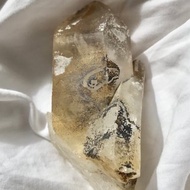 西藏 喜馬拉雅 彩虹皮浮生白水晶簇 老皮老靈魂